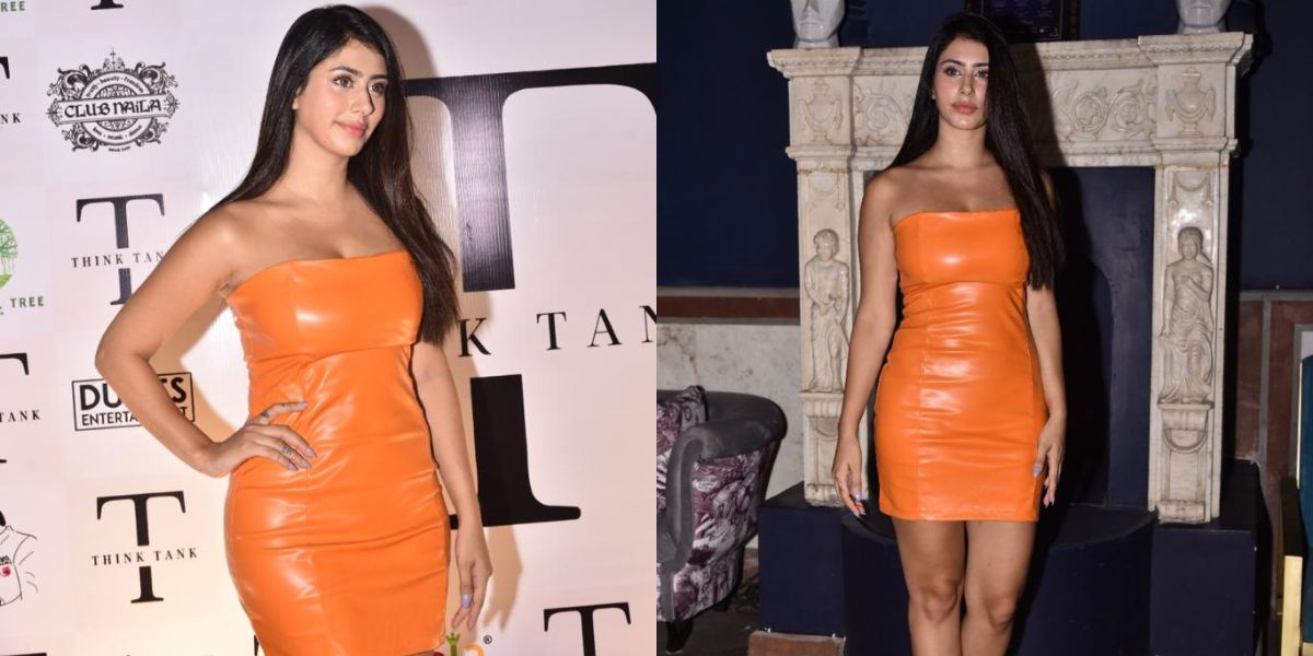 Warina Hussain captures everyone's attention in a mini strapless bodycon dress